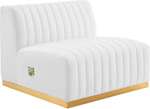 white sofa bed sectional Modway Furniture Sofas and Armchairs Gold White