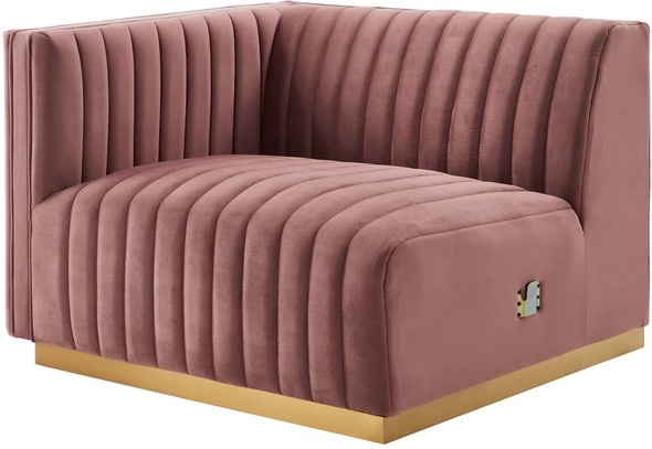 blue modern sofa Modway Furniture Sofas and Armchairs Gold Dusty Rose