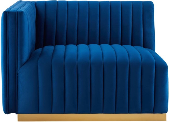 round couch sectional Modway Furniture Sofas and Armchairs Gold Navy