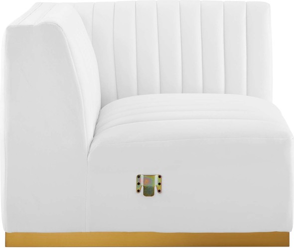 best velvet sectionals Modway Furniture Sofas and Armchairs Gold White