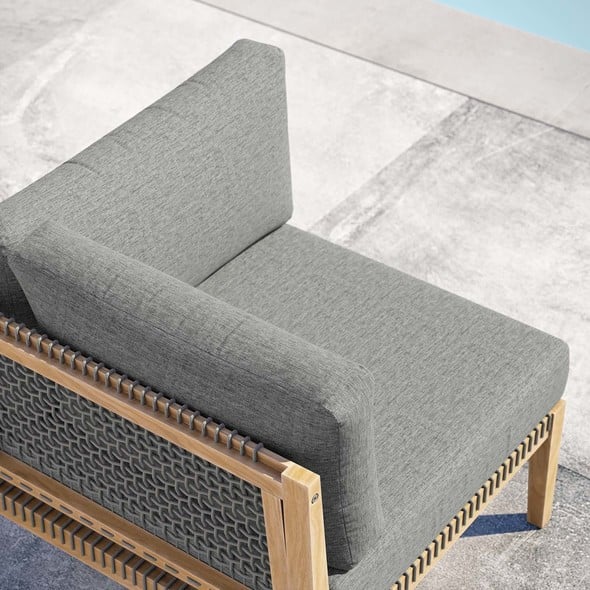 three piece patio bistro set Modway Furniture Sofa Sectionals Gray Graphite