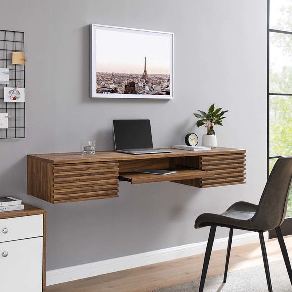 contemporary office furniture Modway Furniture Computer Desks Walnut