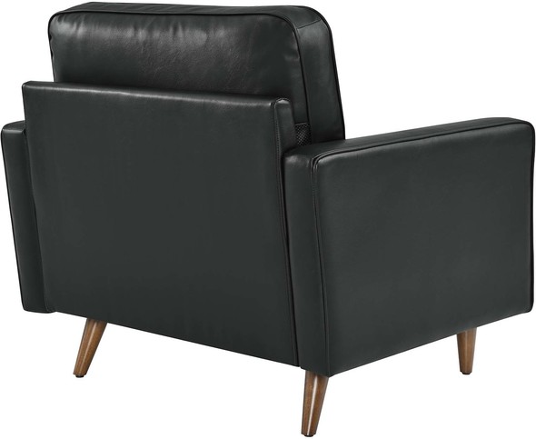 brown armchair Modway Furniture Sofas and Armchairs Black