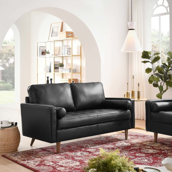 living room couch with chaise Modway Furniture Sofas and Armchairs Black