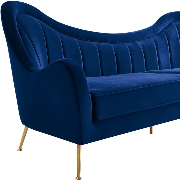 l couch with ottoman Modway Furniture Sofas and Armchairs Navy