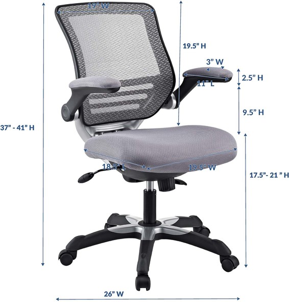 beige office chair Modway Furniture Office Chairs Gray