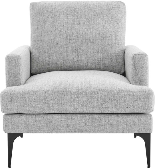 single chair for living room Modway Furniture Sofas and Armchairs Light Gray