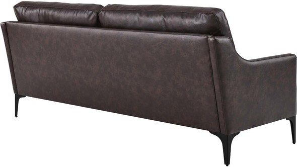 black velvet tufted sectional Modway Furniture Living Room Sets Brown