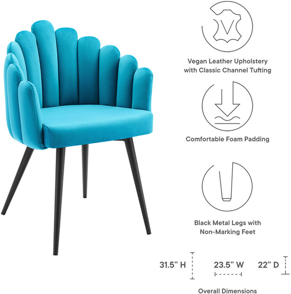 black fabric dining room chairs Modway Furniture Dining Chairs Black Blue