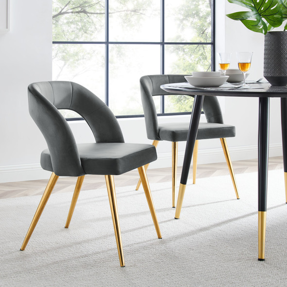 fold up kitchen table and chairs Modway Furniture Dining Chairs Gold Gray