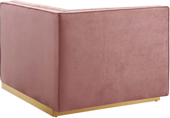 velour couches Modway Furniture Sofas and Armchairs Dusty Rose