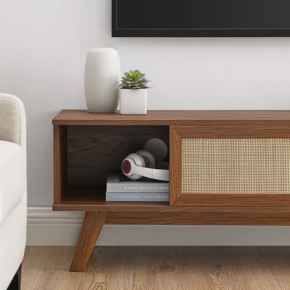 contemporary tv console table Modway Furniture Decor Walnut