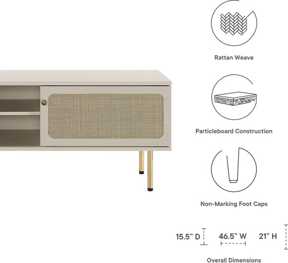 oak corner tv unit Modway Furniture Tables TV Stands-Entertainment Centers White