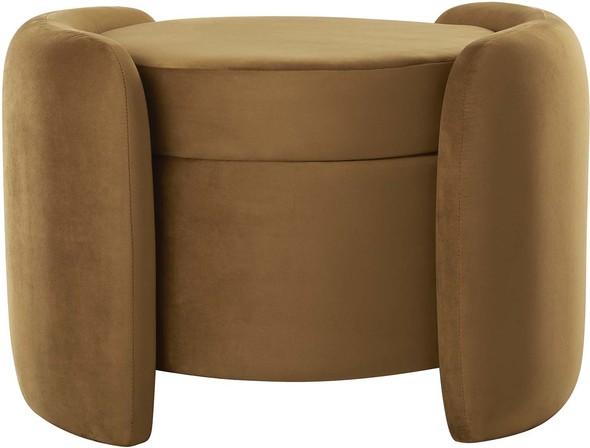 high back upholstered accent chair Modway Furniture Sofas and Armchairs Cognac