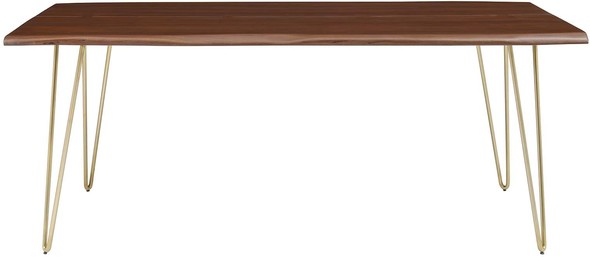 cheap dining table and 4 chairs Modway Furniture Gold Walnut