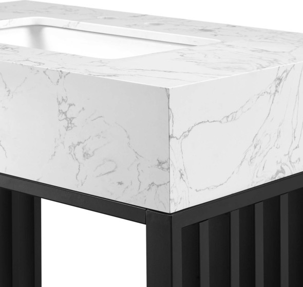 40 inch vanity top with sink Modway Furniture Vanities Bathroom Vanities White Black
