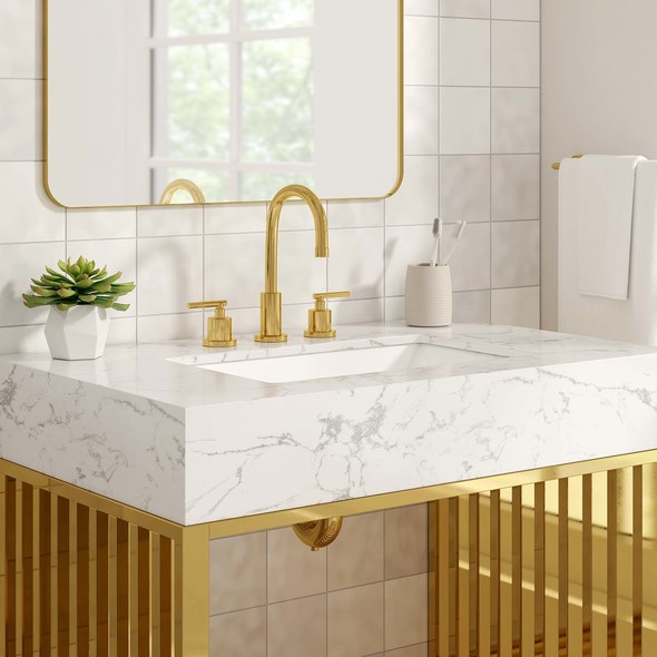 install vanity sink Modway Furniture Vanities Bathroom Vanities White Gold