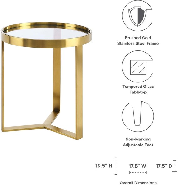 table design Modway Furniture Tables Gold