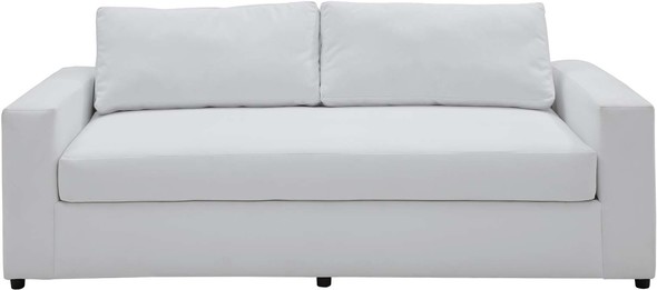 large couch with ottoman Modway Furniture Sofas and Armchairs Dove White