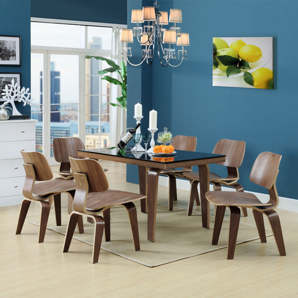 grey farmhouse table and chairs Modway Furniture Dining Chairs Walnut