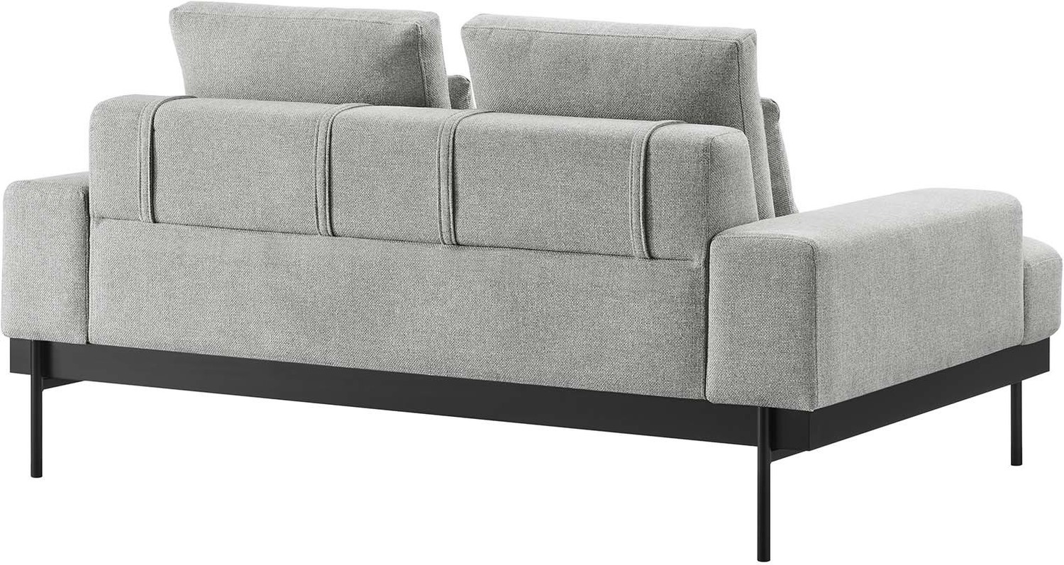 sectional couch with a pull out bed Modway Furniture Sofas and Armchairs Light Gray