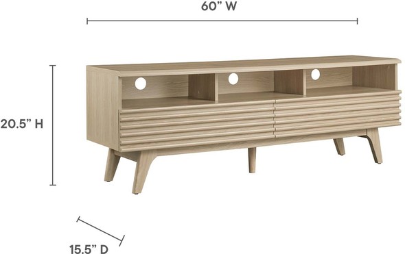 black wood entertainment unit Modway Furniture Decor Oak