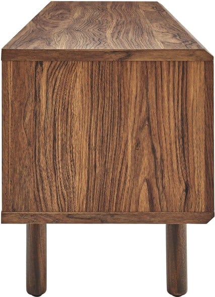 wood shelf under tv Modway Furniture Decor Walnut