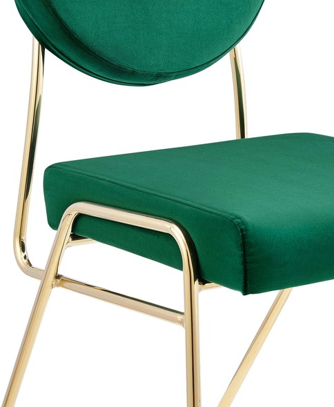 beige modern dining chairs Modway Furniture Gold Green
