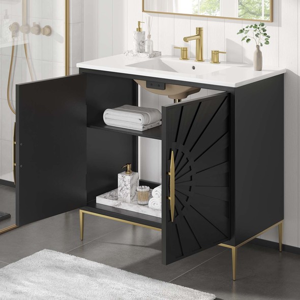 72 inch bathroom countertop Modway Furniture Vanities White Black
