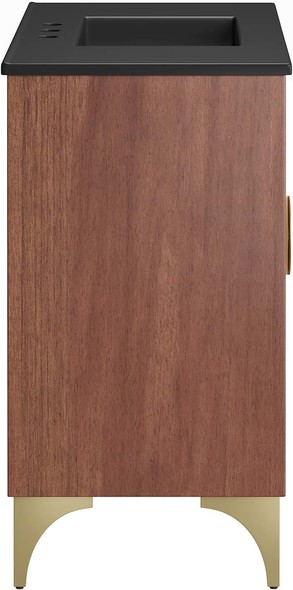 wooden bathroom cabinet Modway Furniture Vanities Black Walnut