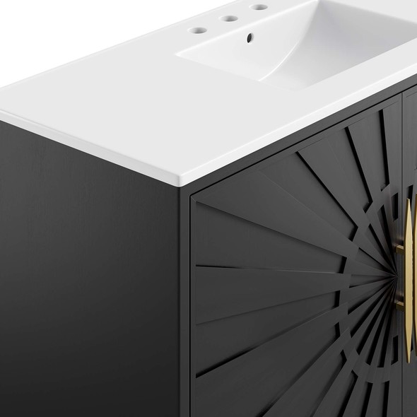 washroom vanity design Modway Furniture Vanities White Black