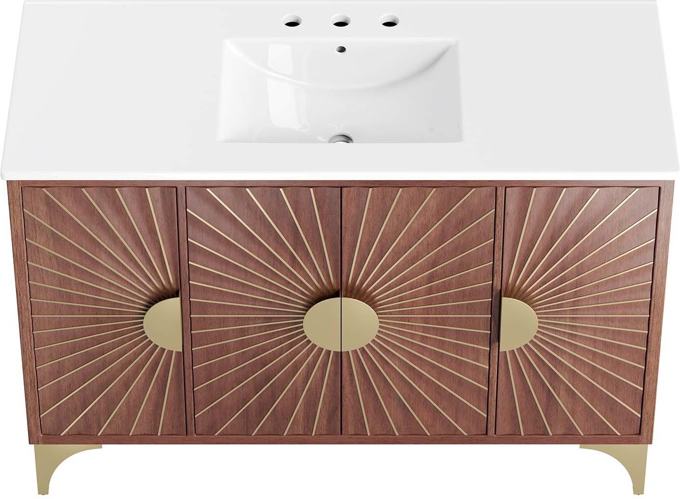 farmhouse bathroom cabinet Modway Furniture Vanities White Walnut