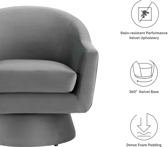 modern wing back armchair Modway Furniture Sofas and Armchairs Gray