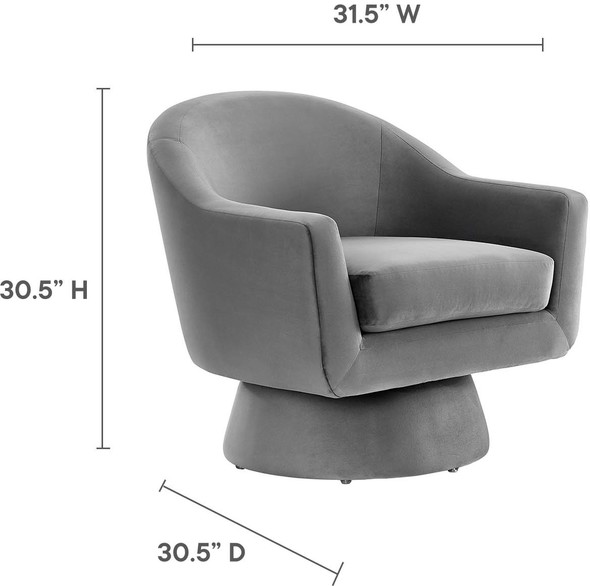 modern wing back armchair Modway Furniture Sofas and Armchairs Gray