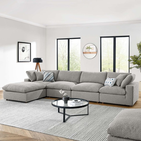 green velour couch Modway Furniture Sofas and Armchairs Light Gray
