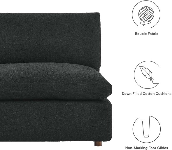 l couch set Modway Furniture Sofas and Armchairs Black