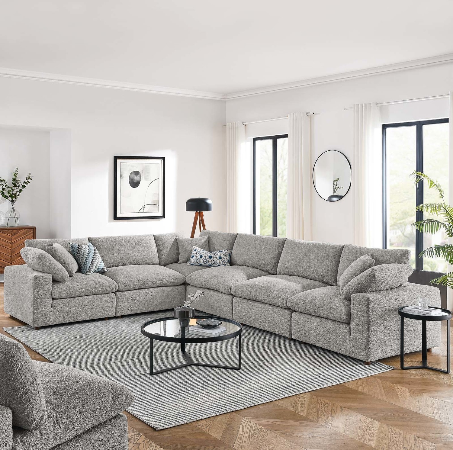 cream modern sofa Modway Furniture Sofas and Armchairs Sofas and Loveseat Light Gray