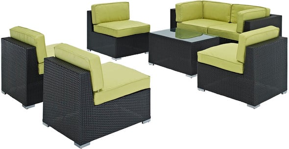 3 piece seating set Modway Furniture Sofa Sectionals Outdoor Sofas and Sectionals Espresso Peridot