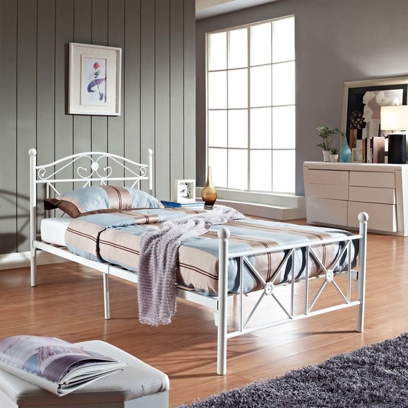cheap queen bed frames near me Modway Furniture Beds Beds White