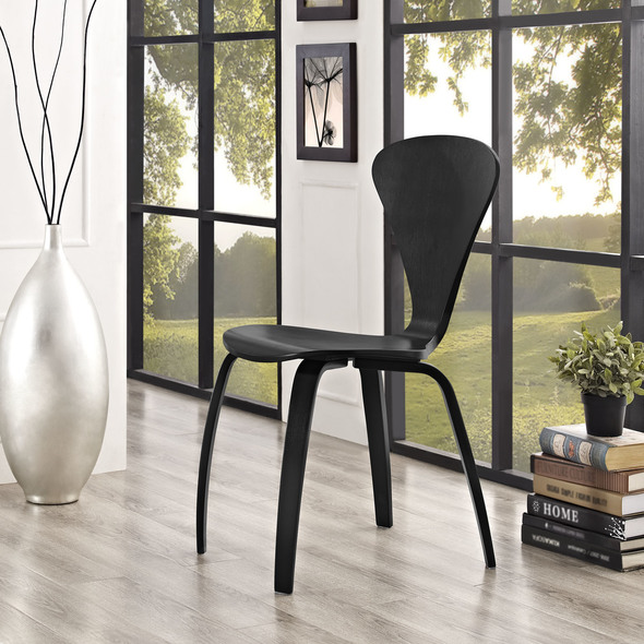 linen upholstered dining chairs Modway Furniture Dining Chairs Black