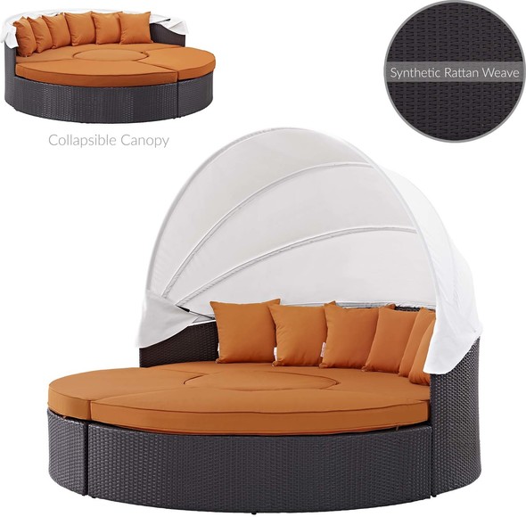 outdoor seating furniture sale Modway Furniture Daybeds and Lounges Espresso Orange