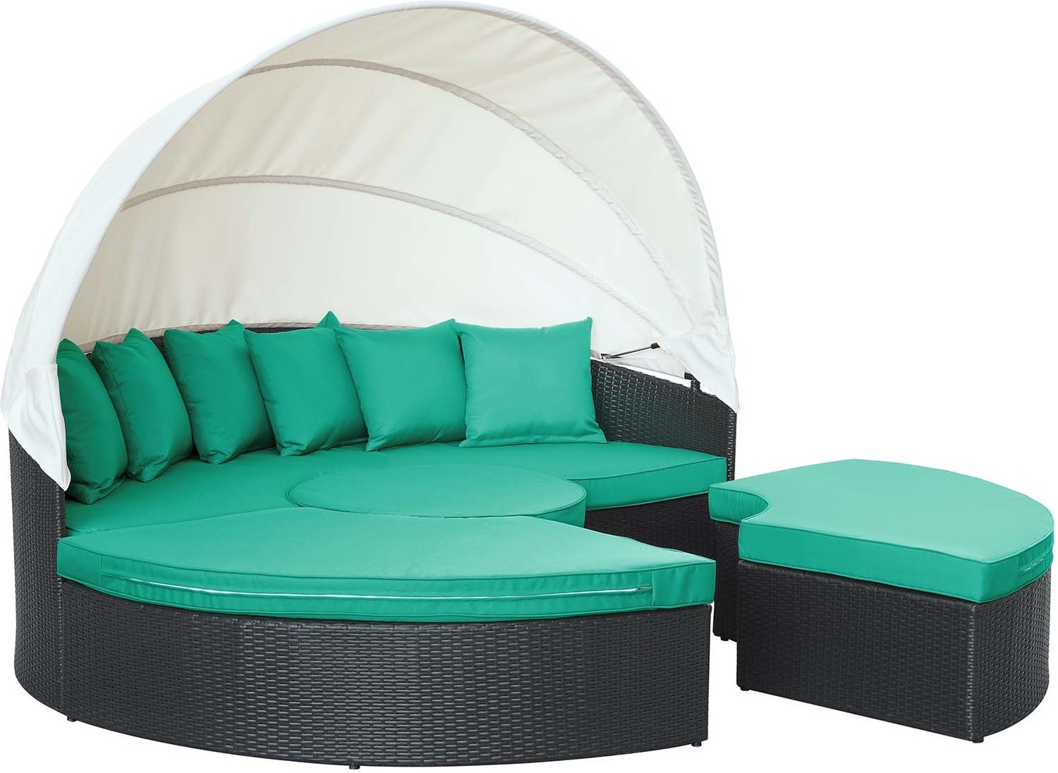 garden sun beds Modway Furniture Daybeds and Lounges Espresso Turquoise