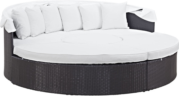 buy garden furniture Modway Furniture Daybeds and Lounges Espresso White