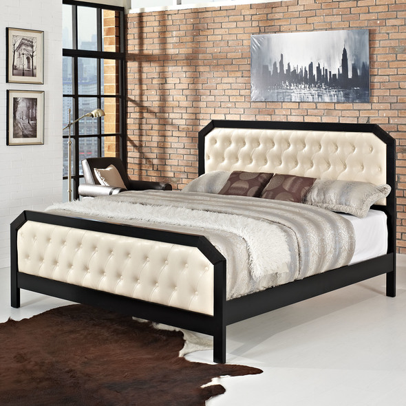 king size frame with drawers Modway Furniture Beds Beds Black