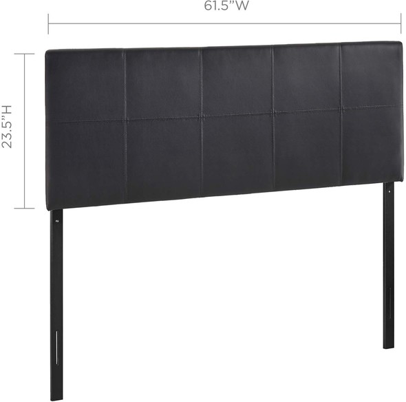 black bed frame set Modway Furniture Headboards Black