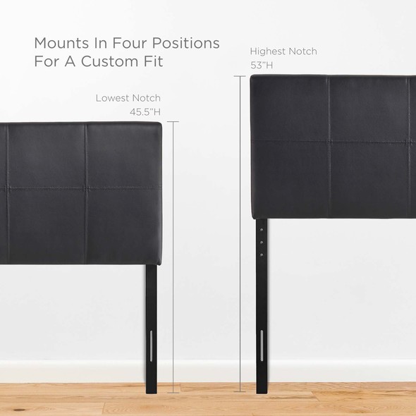 black bed frame set Modway Furniture Headboards Black
