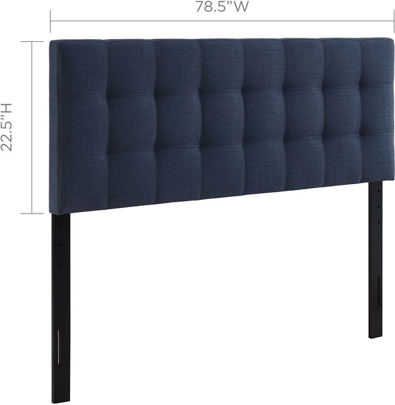 metal king size bed frame Modway Furniture Headboards Navy