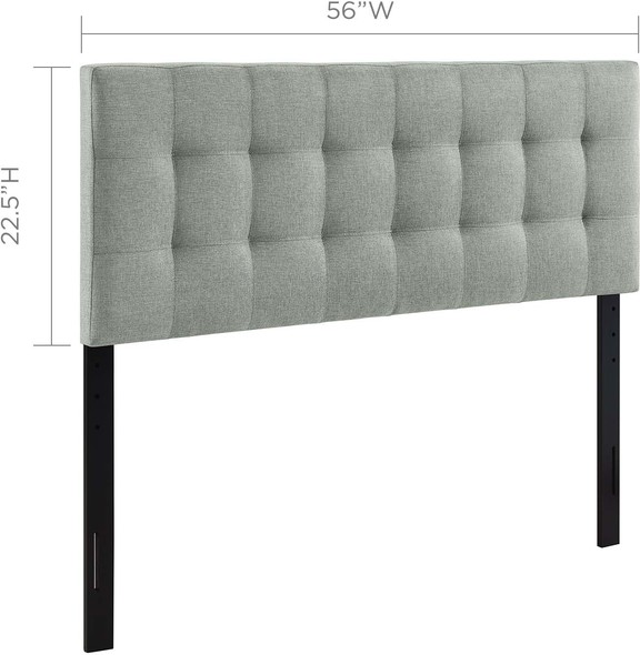 queen bed frame upholstered with storage Modway Furniture Headboards Gray