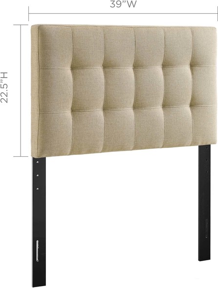 queen bed frame with head board Modway Furniture Headboards Beige
