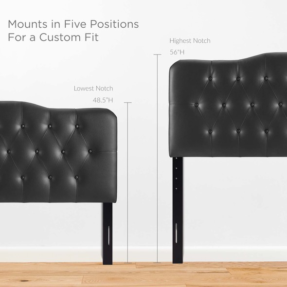 beige upholstered headboard queen Modway Furniture Headboards Black